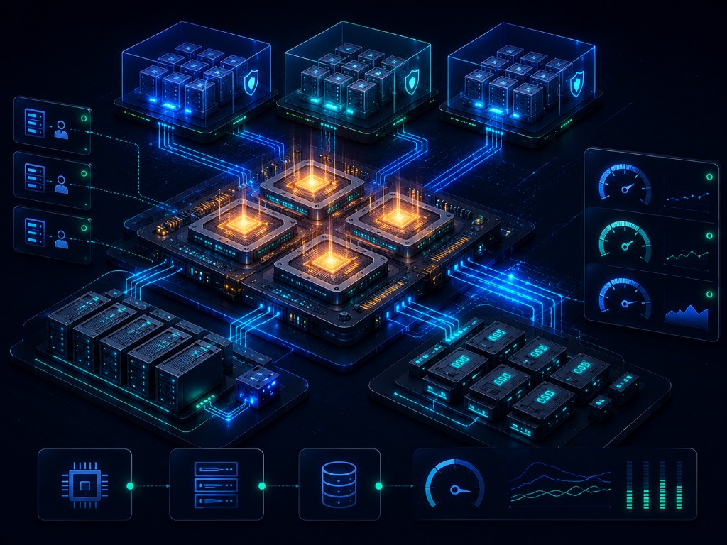 High-performance compute and SSD storage architecture for enterprise workloads