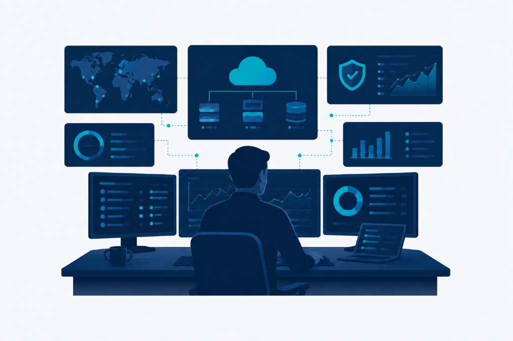 Technical operations control centre monitoring enterprise infrastructure
